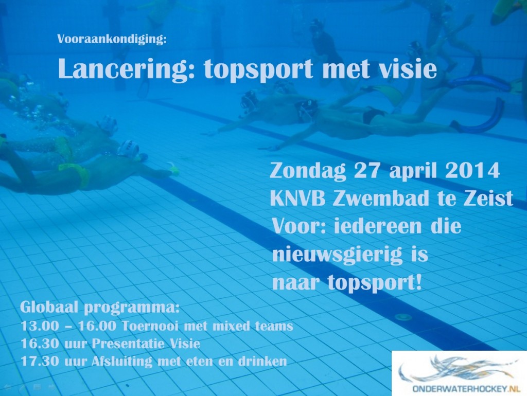 Vooraankondiging Lancering Visie Topsport 27-4-2014
